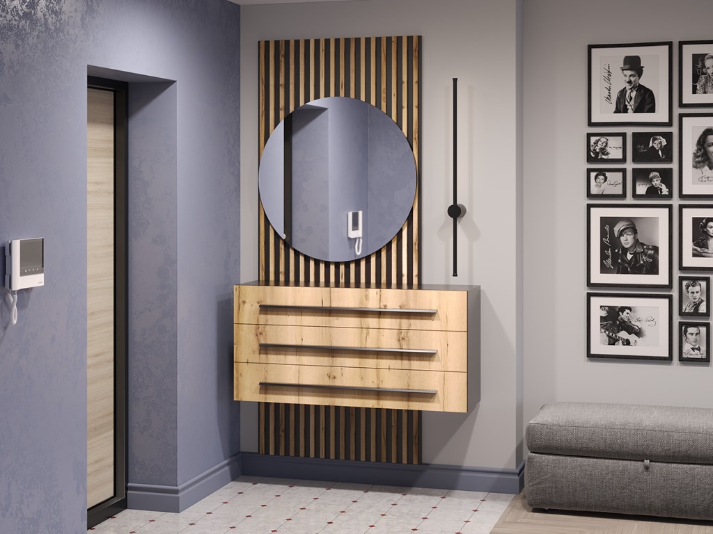 Тумба подвесная с зерк. АЭЛИТА